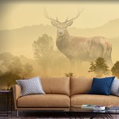 Fotobehangkoning - Behang - Vliesbehang - Fotobehang - Dreamlike Image - Hert in de Natuur - 400 x 280 cm