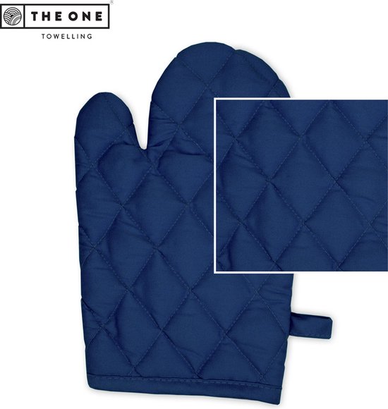 Foto: The one towelling ovenwant 20 x 29 cm ovenhandschoen 100 katoen 185 gr m marineblauw