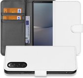 Book Case Étui de téléphone pour Sony Xperia 10 V Wit avec porte-carte