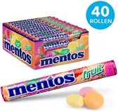 Mentos Rainbow - Multifruit - 40 rouleaux - Boîte d'emballage 8x