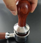 Cyrus Tamper rvs 53.3mm houten handvat - barista tools - cyruscoffee - stamper