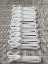 Gordijnhaken 40 stuks wit 7 cm kunststof verstelbare haken