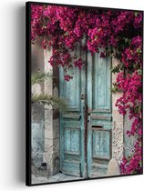 Akoestisch Schilderij Roze deuren Rechthoek Verticaal Basic M (60 X 85 CM) - Akoestisch paneel - Akoestische Panelen - Akoestische wanddecoratie - Akoestisch wandpaneel