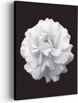 Akoestisch Schilderij Witte Anjer Rechthoek Verticaal Pro XL (86 X 120 CM) - Akoestisch paneel - Akoestische Panelen - Akoestische wanddecoratie - Akoestisch wandpaneel