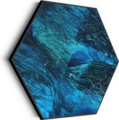 Akoestisch Schilderij Abstrat Blauw Hexagon Basic L (100 X 86 CM) - Akoestisch paneel - Akoestische Panelen - Akoestische wanddecoratie - Akoestisch wandpaneelKatoen L (100 X 86 CM)