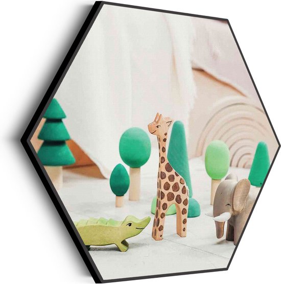 Akoestisch Schilderij Kinderspeelgoed Hexagon Basic L (100 X 86 CM) - Akoestisch paneel - Akoestische Panelen - Akoestische wanddecoratie - Akoestisch wandpaneel