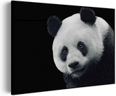 Akoestisch Schilderij Pandabeer Zwart Wit 02 Rechthoek Horizontaal Pro XL (120 x 86 CM) - Akoestisch paneel - Akoestische Panelen - Akoestische wanddecoratie - Akoestisch wandpaneel