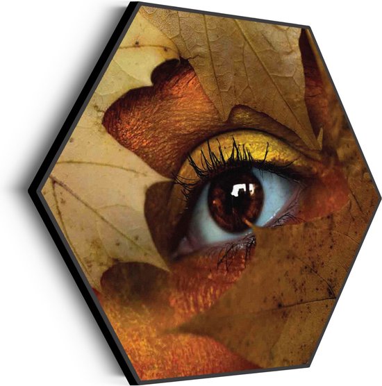 Akoestisch Schilderij Hefstblad Hexagon Basic XL (140 X 121 CM) - Akoestisch paneel - Akoestische Panelen - Akoestische wanddecoratie - Akoestisch wandpaneel