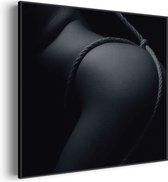 Akoestisch Schilderij Vrouw Met Sexy Touw Vierkant Basic XL (100X100) - Akoestisch paneel - Akoestische Panelen - Akoestische wanddecoratie - Akoestisch wandpaneel