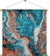Textielposter Painted Colored Vierkant XXL (90 X 90 CM) - Wandkleed - Wanddoek - Wanddecoratie
