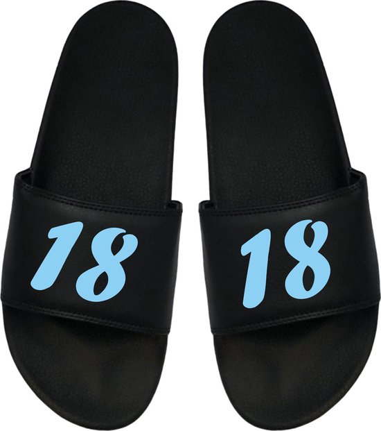 Cadeau Sint - Cadeau Kerst - Cadeau 18 jaar - Cadeau Badslippers - blauw 47