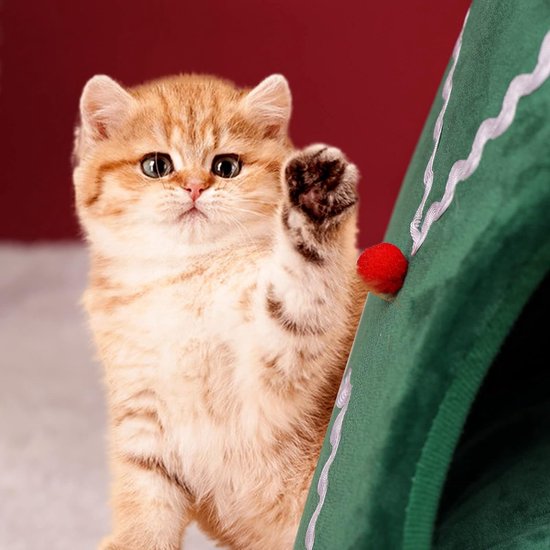 Kattentunnel Speelgoed - Grote Zachte Tunnel Met 4 Ingangen, Kattenbed, Binnen Speelgoed Voor Katten