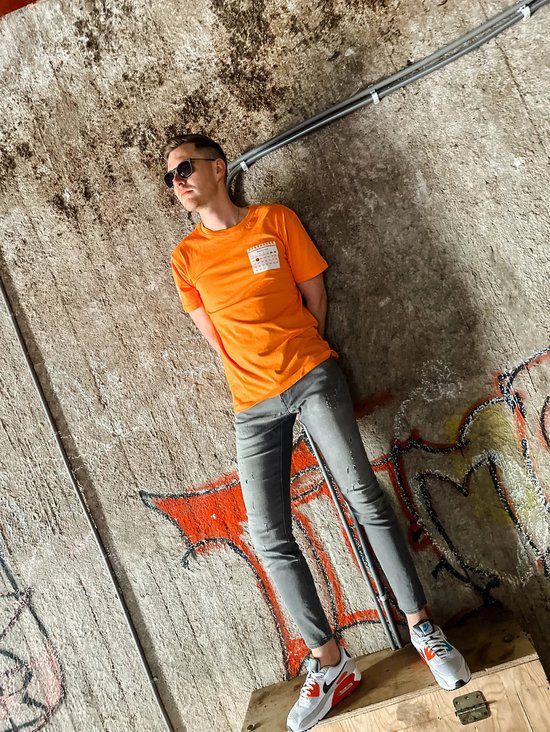SNIVV Authentic Festival shirt Dinsdagdip Oranje, maat XL