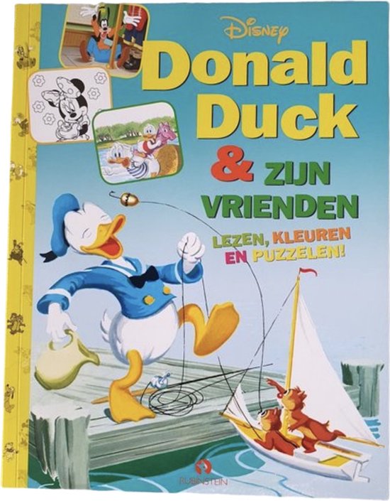 Donald duck & zijn vrienden, lezen, kleuren en puzzelen. doeboek