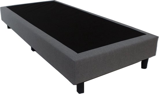 Boxspring Eenpersoons bed - BedNL - 110x210 cm - Zonder Matras - zonder Hoofdbord - Antracite