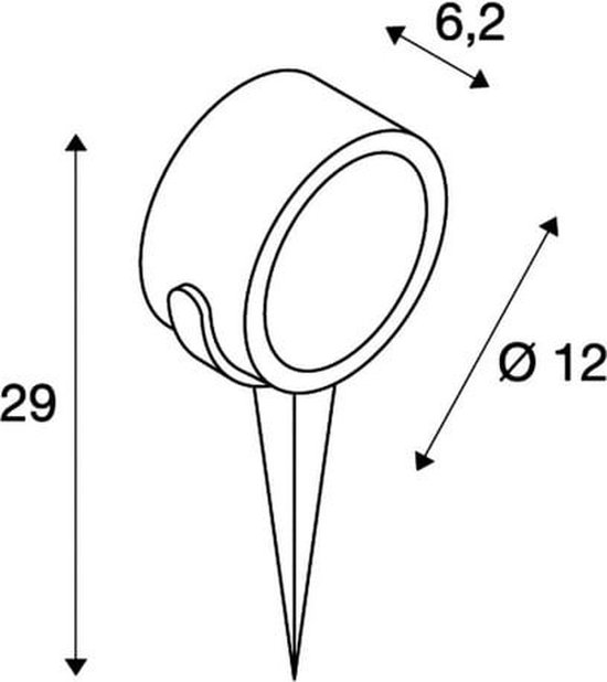 Armatuur met grondpen SITRA 360 SL SPIKE 2-vlams, met