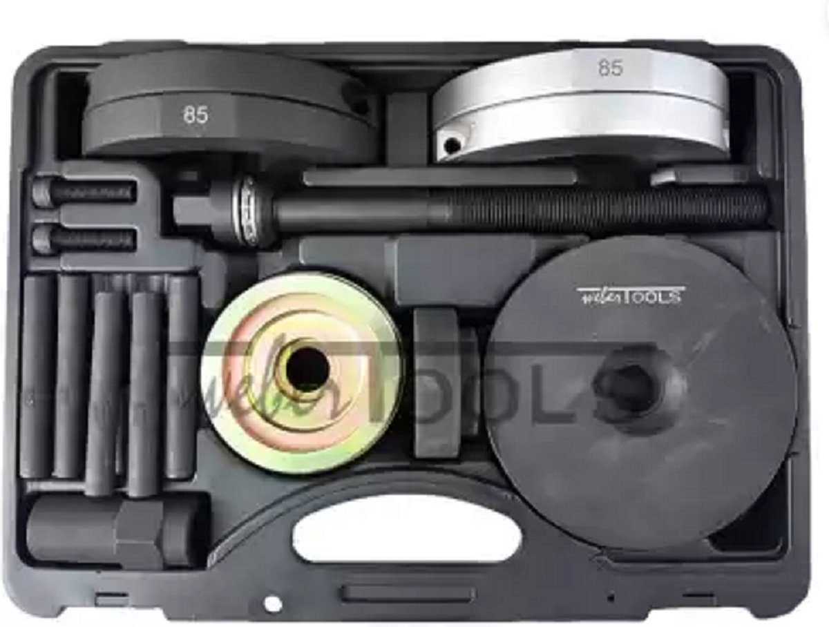 Wiellager de/montage set HBU 2.1 T5-Weber Tools-VW T5 en VW Touareg met 16-inch chassis.