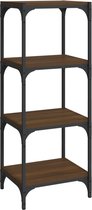 vidaXL-Boekenkast-40x33x100-cm-bewerkt-hout-en-staal-bruin-eikenkleur