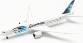 Herpa schaalmodel Boeing vliegtuig 787-9 D. Egyptair schaal 1:500 lengte 12,6cm
