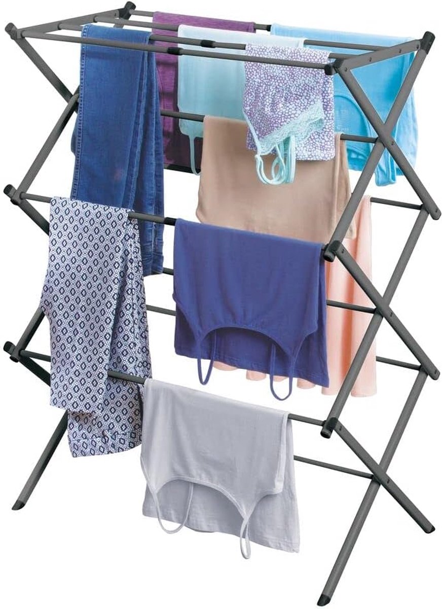 Goedkoopste wasdroogrek met grote capaciteit opgewaardeerde versie, droogrek kleding, waslijn roestvrij staal, vouwen binnen en buiten