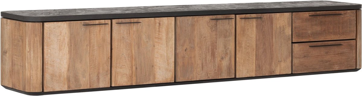 DTP Home Soho Zwevend TV-meubel Teakhout Mortex 230x40x42 cm