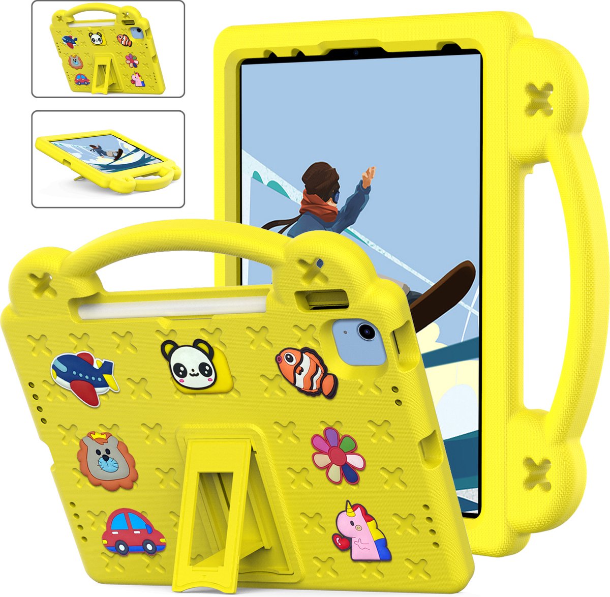 Apple iPad Pro 11 (2022) Tablet - Kinder iPad Hoes - Volledig Beschermd - Geel