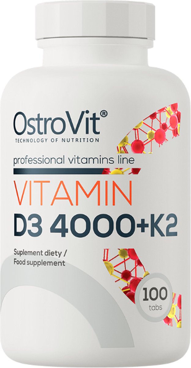 Vitaminen - OstroVit Vitamine D3 4000 + K2 100 tabletten