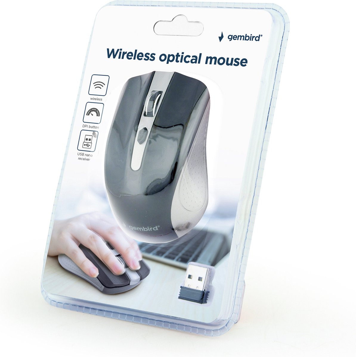 Gembird MUSW-4B-04-GB muis RF Draadloos Optisch 1600 DPI Ambidextrous