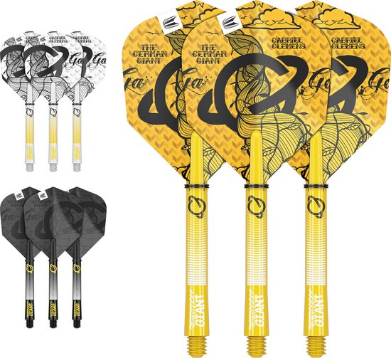 TARGET GABRIEL CLEMENS INK FLIGHT SHAFT KIT - DART FLIGHTS - INTERMEDIATE van Target — afbeelding 2