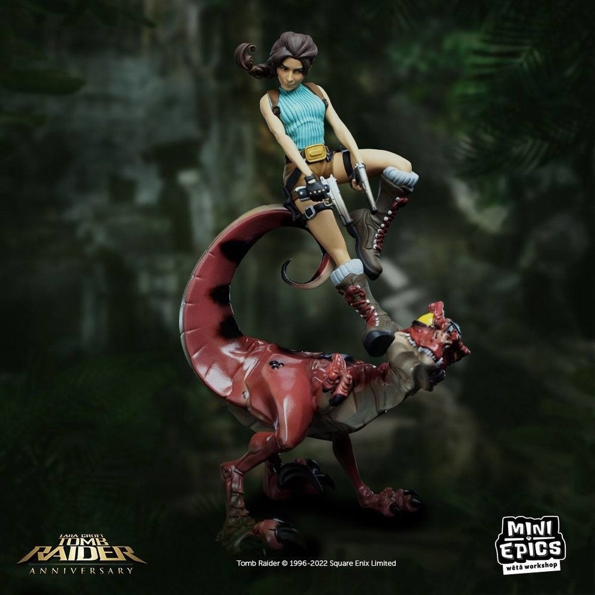 Tomb Raider Mini Epics Vinyl Figure Lara Croft & Raptor 24 cm - WETA Workshop