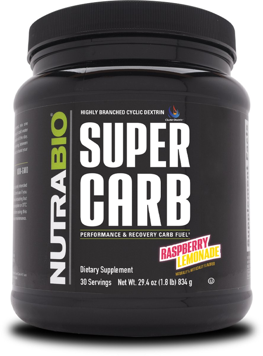 Goedkoopste Nutrabio NutraBio SuperCarb De Superieure Koolhydraat voor Ongeëvenaarde Prestaties Raspberry Lemonade