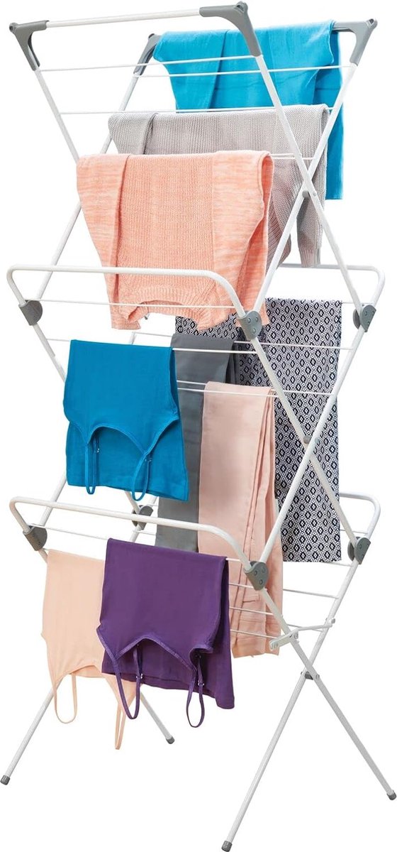 Goedkoopste wasdroogrek met grote capaciteit opgewaardeerde versie, droogrek kleding, waslijn roestvrij staal, vouwen binnen en buiten