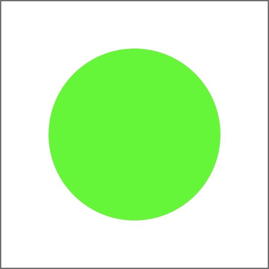 Autocollant vert fluo rond 35 mm (1000 pièces) | bol.