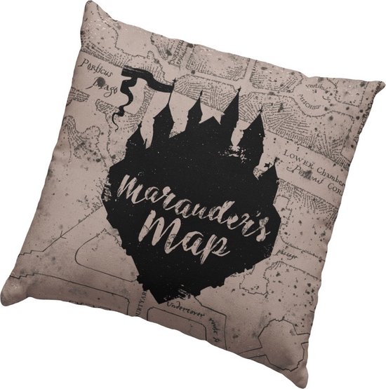 Harry Potter Kussen Marauder's Map 45 x 45 cm Creme