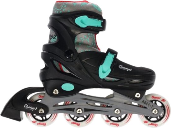 Champz Verstelbare Inline Skates voor Kinderen - Hardboot - Zwart - Maat 26-29 - ABEC7 - Beginners Skeelers