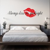 Sticker mural Chambre me baiser Always bonsoir | Stickers muraux chambre | stickers muraux | Texte de l'autocollant mural | La meilleure qualité !