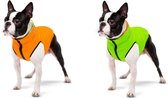 AiryVest Versatile Hondenjas / Hondenjack - Gevoerd - Omkeerbaar - Orange-Lime - Maat: S35 (GELIEVE ALVORENS BESTELLEN OPMETEN)