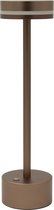 Luxus Tafellamp Touch - Yvette - Rosé - H21 x Ø9 - Tafellamp - Terraslamp - Bureaulamp - LED - Oplaadbaar - Dimbaar - Draadloos - Industrieel en modern - Op batterijen - Nachtlamp voor de slaapkamer - Tafellamp voor binnen en buiten