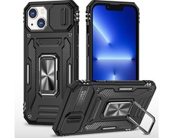 Podec Coque adaptée pour iPhone 13 Mini - Coque Anti-Choc Hybride Armure avec Ring de Béquille et Protecteur d'écran