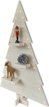 Sfeer7 - houten kerstboom - kerst - 81cm - kerstcadeau - whitewash - kerstboom