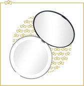Make-up spiegel met verlichting - Handspiegel - Rond - 10x Vergroting -Led - Usb oplaadbaar - Opvouwbaar - Zwart