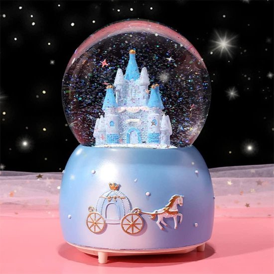 Boule à neige Boîte à musique Kasteel Boule de cristal Veilleuse Boule de  Mica Boule... | bol