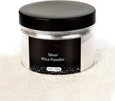 Mica poeder - Zilver - Silver - 100 Gram - Grootverpakking - Kleurenpoeder