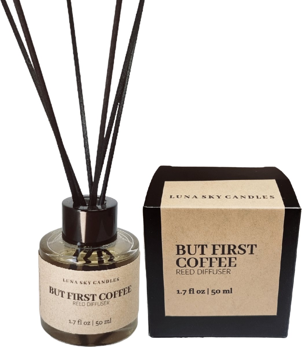 Luna Sky Candles | Reed Diffuser | Geurstokjes | But first coffee