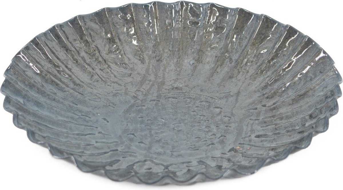 HomeBound by KY | Schaaltje metaal wheel blue | 14x9x2.5cm | metalen schaaltje