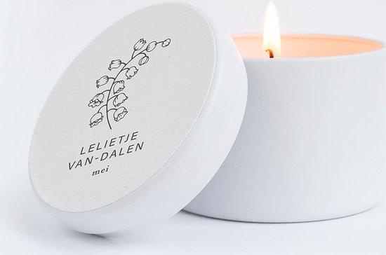 Maan Amsterdam - Bougie parfumée - Fleur de naissance de mai en boîte  blanche - 300... | bol