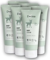 Derma Eco Baby Creme - Parfumvrij - Hypoallergeen - voor Gevoelige Babyhuid - 6 x 100ml