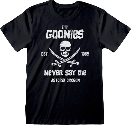 The Goonies- Never Say Die T-shirt Zwart