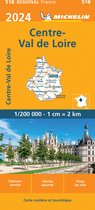 Regionale kaarten Michelin - Michelin Wegenkaart 518 Centre - Val de Loire