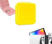 Gadgetpoint | Cassettehouder | Spelhouder | Opberg box | Cassette box | Accessoires geschikt voor Nintendo Switch | Geel | Vaderdag Cadeau